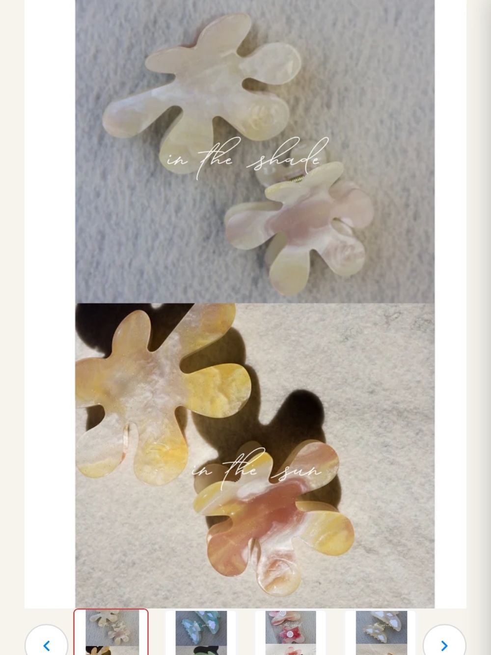 Color Changing hair claw NWT